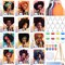 96 Pcs 12 Sets Pre Drawn Canvas Kit for Painting Craft Sip and Paint Kit for Adults Pre Printed Canvas Painting Favor for Virtual DIY Birthday Gifts Adult's Date Party, 8 x 10 Inches